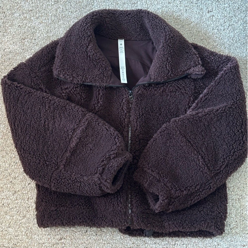 Lululemon | Cinchable Fleece Jacket | Espresso | Sherpa | Size 2